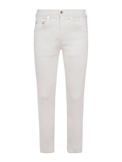 Shop Neil Barrett Stretch Denim Five Pocket Jeans In White