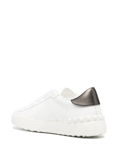 Shop Valentino Vltn Open Sneakers In White