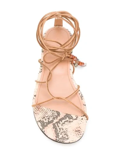Shop Isabel Marant Jindia Strappy Sandals In Neutrals