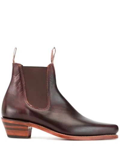 Shop R.m.williams Millicent Pointed-toe Chelsea Boots In Brown