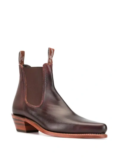 Shop R.m.williams Millicent Pointed-toe Chelsea Boots In Brown