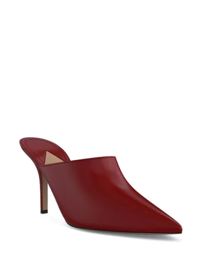 Shop Paul Andrew Certosa Pointed Toe Mules In Red