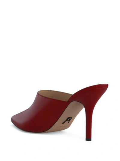 Shop Paul Andrew Certosa Pointed Toe Mules In Red