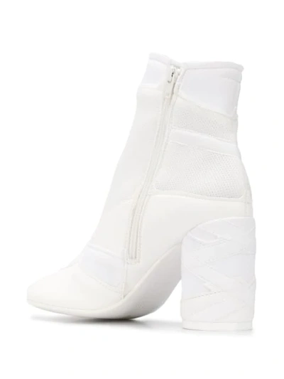 Shop Mm6 Maison Margiela Padded Ankle Boots In White