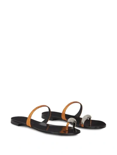 Giuseppe Zanotti Ring Toe Strap Sandals In Gold