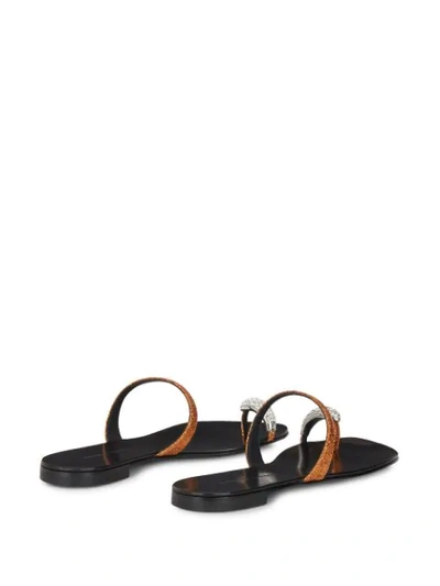 Giuseppe Zanotti Ring Toe Strap Sandals In Gold