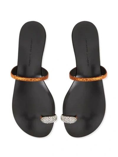 Giuseppe Zanotti Ring Toe Strap Sandals In Gold
