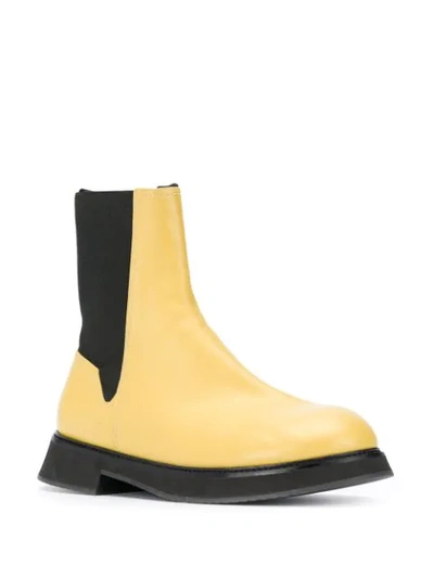 Shop Nina Ricci Flat Chelsea Boots In Yellow
