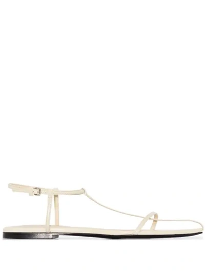 Shop Jil Sander Caged Strappy Sandals In Yellow