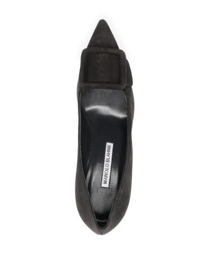 Shop Manolo Blahnik Maysale Mid-heel Pumps In Black