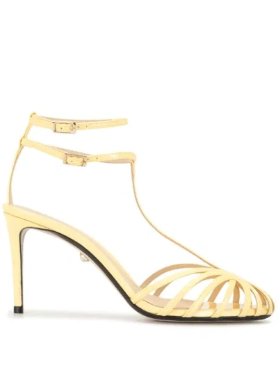 Shop Alevì Anna 80mm Sandals In Yellow