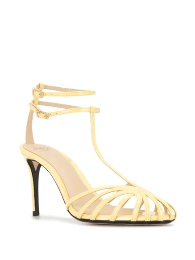 Shop Alevì Anna 80mm Sandals In Yellow