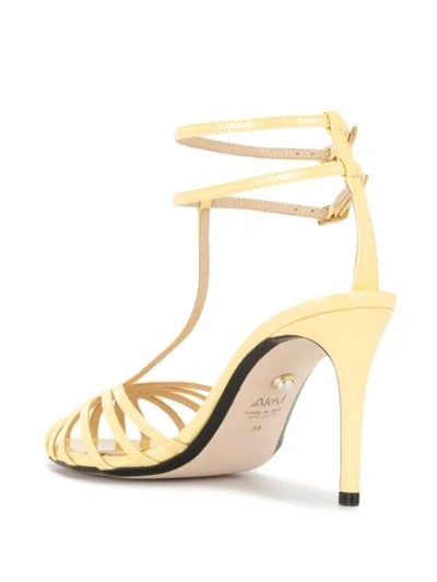 Shop Alevì Anna 80mm Sandals In Yellow