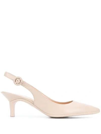 Shop Gianvito Rossi Anna Sling-back Pumps In Neutrals