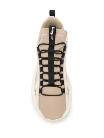 Shop Ferragamo Shiro Sneakers In Neutrals