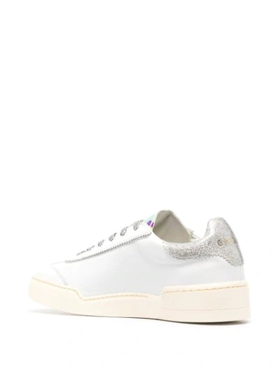 Shop Ghoud Low Top Glitter Detail Sneakers In White