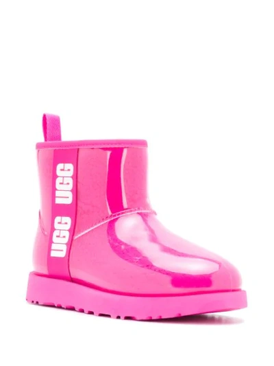 Ugg Women's Classic Mini Clear Rain Boots In Rock Rose | ModeSens