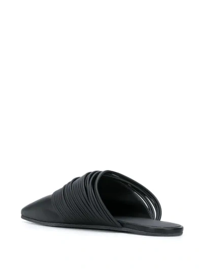 Shop Mm6 Maison Margiela Strappy Slippers In Black