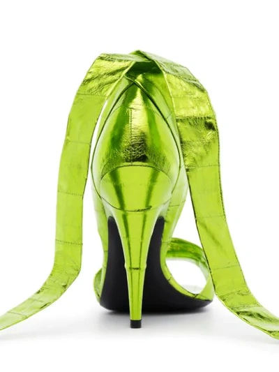 Shop Tom Ford 105mm Wrap-style Sandals In Green