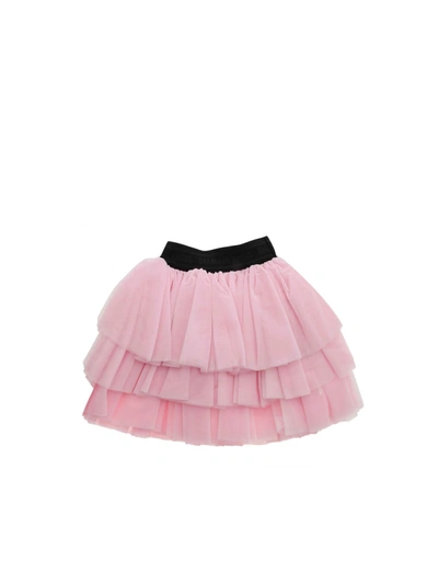 Shop Balmain Elasticated Waist Skirt In Pink