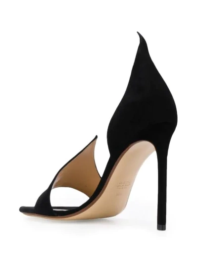 Shop Francesco Russo Slip-on Stiletto Sandals In Black