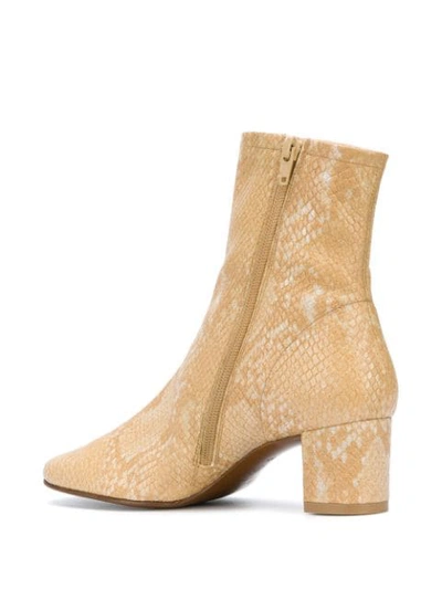 Sofia snake effect ankle boots 
