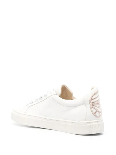Shop Sophia Webster Butterfly-embellished Sneakers In White