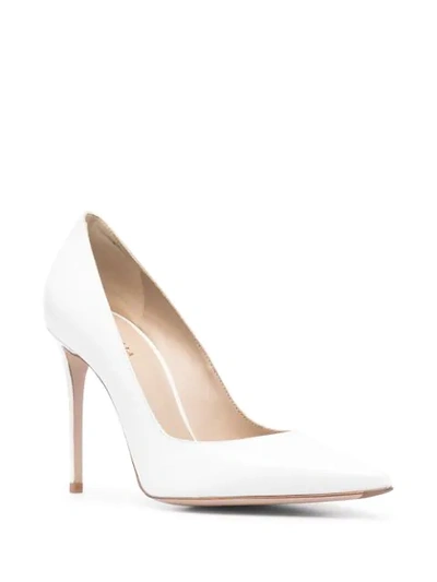 Shop Le Silla Pointed Toe Pumps In White