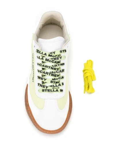 Shop Stella Mccartney Loop Runner Sneakers In Yellow