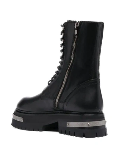 Shop Ann Demeulemeester Chunky Lace-up Leather Boots In Black