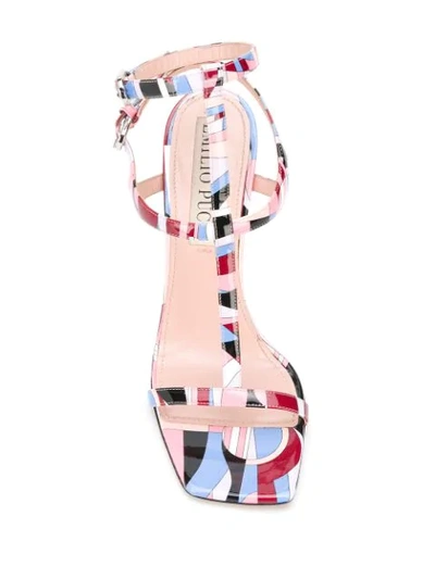 Shop Emilio Pucci Strappy Stiletto Sandals In Pink