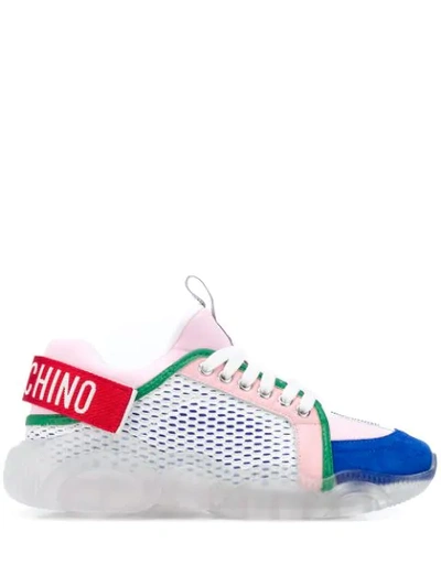 Shop Moschino Teddy Run Low-top Sneakers In Pink