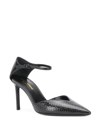 Shop Saint Laurent Anja D'orsay Pumps In Black