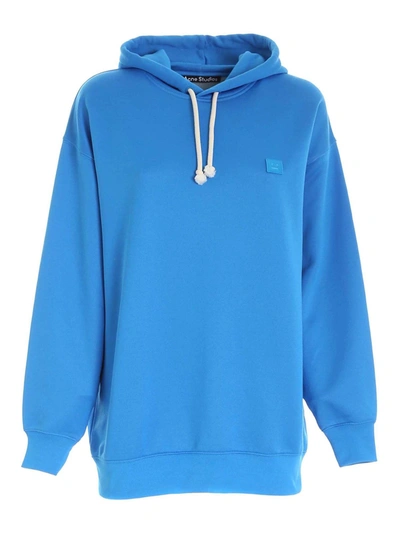 Shop Acne Studios Hoodie In Neon Blue