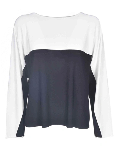 Shop Max Mara Muschio Sweater In Blue And White