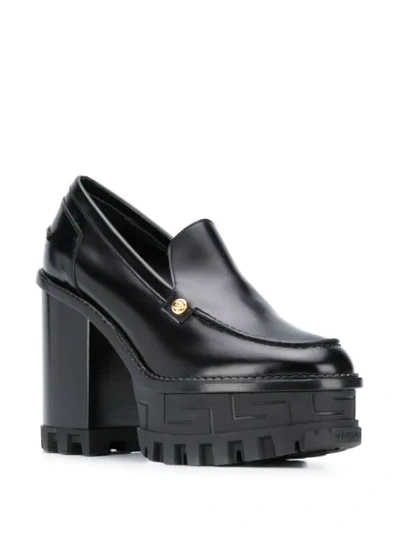 Shop Versace Chunky 125mm Block-heel Pumps In Black