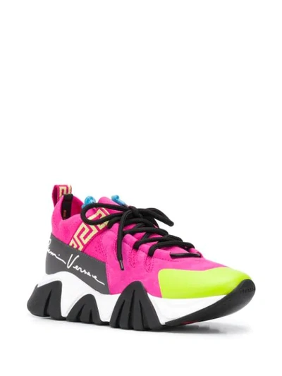 Shop Versace Gianni  Sneakers In Pink