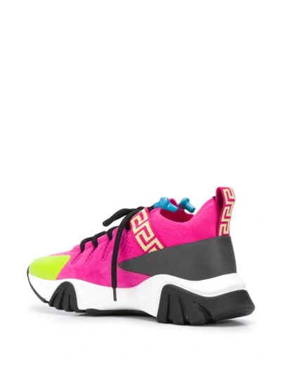 Shop Versace Gianni  Sneakers In Pink