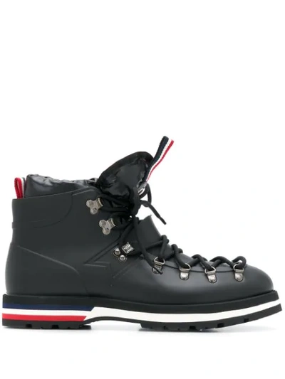 Shop Moncler Blanche Combat Boots In Black