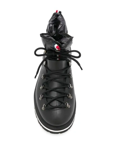 Shop Moncler Blanche Combat Boots In Black