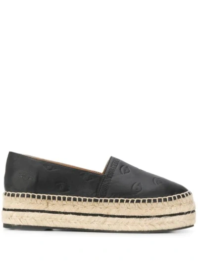 Shop Kenzo Multi-eye Platform Espadrilles In Black