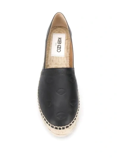 Shop Kenzo Multi-eye Platform Espadrilles In Black