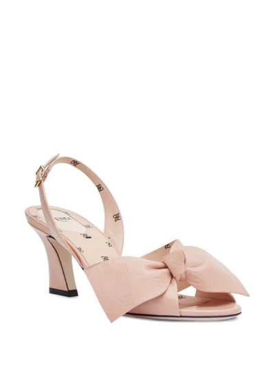 Shop Fendi Ffreedom Slingback Sandals In Pink