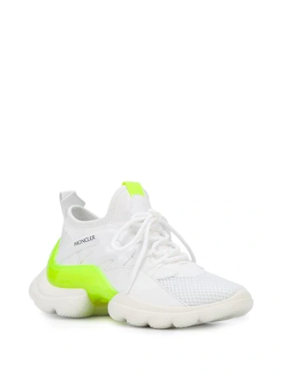 Shop Moncler Colour-block Low-top Sneakers In White