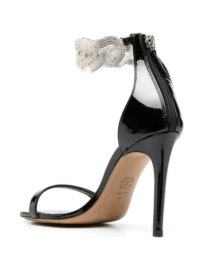 Shop Alexandre Vauthier Crystal-embellished Sandals In Black