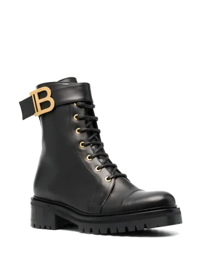 Shop Balmain Romy Ankle Boots In Black