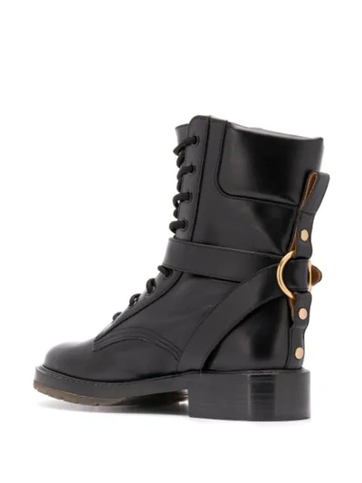 Shop Chloé Diane Leather Ankle Boots In Black
