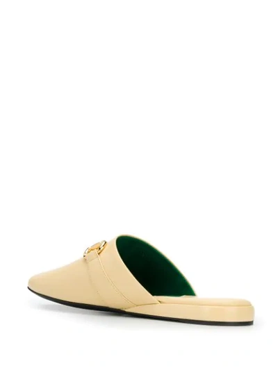 Shop Gucci Pericles Horsebit Mules In Neutrals