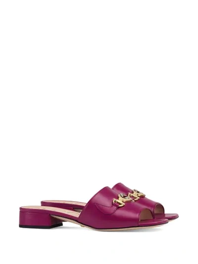 Shop Gucci Zumi Slide Sandals In Pink