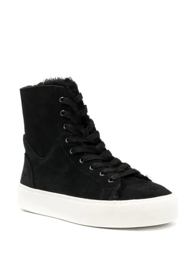 Shop Ugg Shearling-lined High-top Sneakers In Black